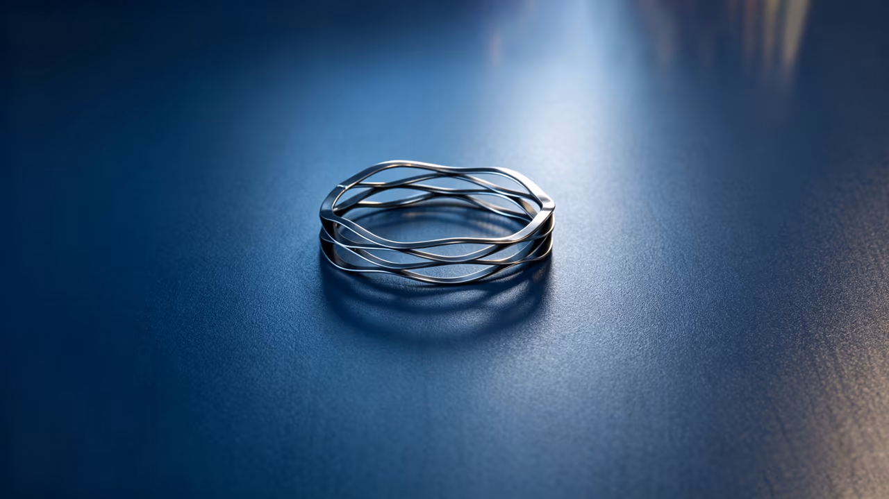 Multi-turn wave spring for compact axial spring force