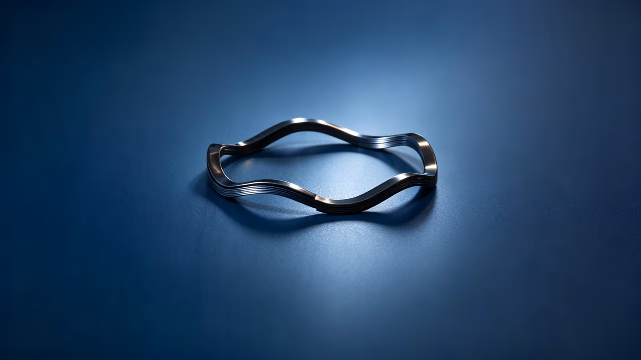 Nested wave spring with multiple flat-wire layers